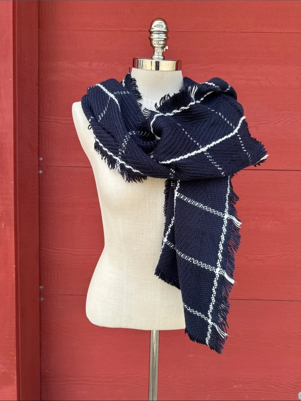 Lauren Ralph Lauren Windowpane Knit Scarf